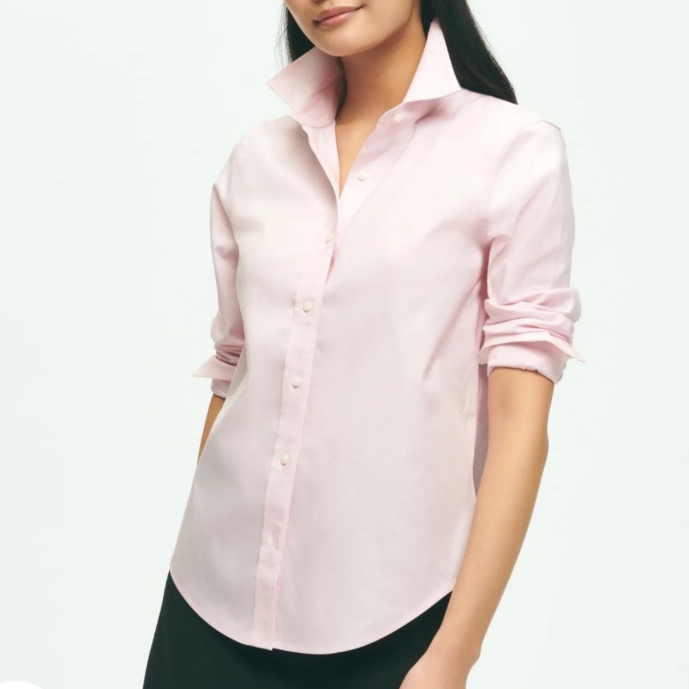 Brooks Brothers Pink Fitted Non-Iron Shirt
Size 12